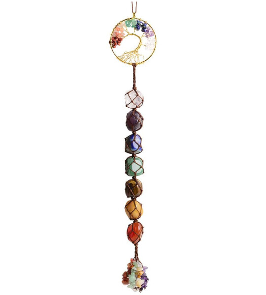 Tree of Life Chakra Wall Ornament Meditation Hanging Ornament Window Ornament for Home Decor