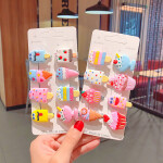 10 PcsSet Cute Cartoon Unicorn Hair Clips Girls Kids Lovely Ice Cream Hairpins Headband Barrettes Fashion Hair Accessori