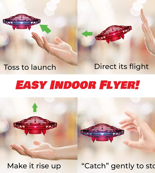 Force1 Scoot Hand Operated Drone for Kids or Adults - Hands Free Motion Sensor Mini Drone, Easy Indoor Small UFO Toy Fly