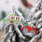 12pcs Christmas Wooden Pendant Merry Christmas Decorations for Home 2021 Cristmas Ornament Xmas Navidad Gift Happy New