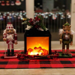 Fireplace Lantern Battery Operated USB Operated  Timer Included Tabletop For Decor Indoor Or Outdoor