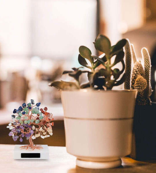 Mini Natural Chakra Healing Ornaments for Good Luck, Wealth Home Office Decor Spiritual Gift