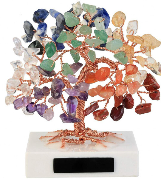 Mini Natural Chakra Healing Ornaments for Good Luck, Wealth Home Office Decor Spiritual Gift