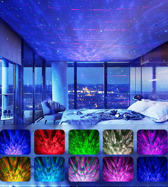 Galaxy Night Light Projector with Remote Control Bluetooth Music Speaker
