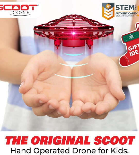 Force1 Scoot Hand Operated Drone for Kids or Adults - Hands Free Motion Sensor Mini Drone, Easy Indoor Small UFO Toy Fly
