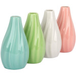 Small Ceramic Flower Vase Set for Home Decor Living Room, OfficeTable and Wedding