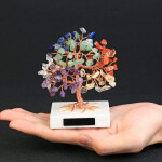 Mini Natural Chakra Healing Ornaments for Good Luck, Wealth Home Office Decor Spiritual Gift