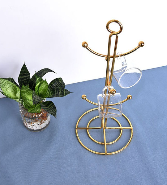 Metal Frame Stand Cup Hanging Kitchen Accessories