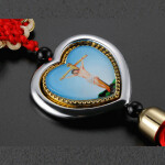 Car Pendant Jesus Cross Virgin Mary Picture Hanging Ornament Christian Automobiles Interior Decor