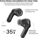 TOZO NC2 Hybrid Active Noise Cancelling Wireless Earbuds, in-Ear Detection Headphones, IPX6 Waterproof