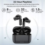 TOZO NC2 Hybrid Active Noise Cancelling Wireless Earbuds, in-Ear Detection Headphones, IPX6 Waterproof