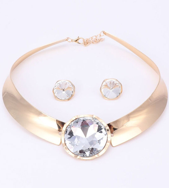 New African Beads Jewelry Set Necklace Earrings