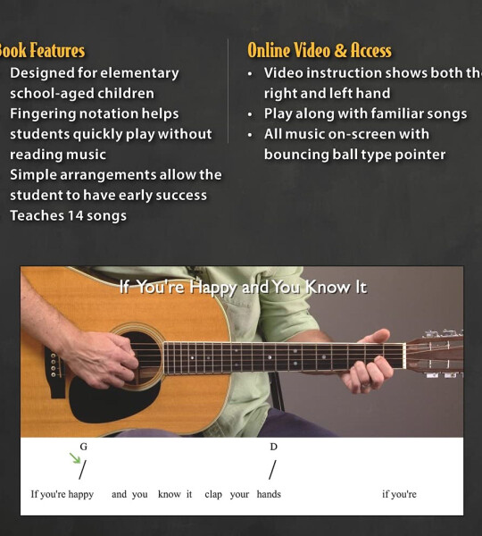Beginner Guitar Lessons for Kids Book: with Online Video and Audio Access Paperback 2022
