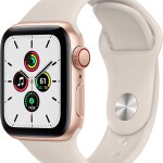 Apple Watch SE [GPS + Cellular 40mm] Smart Watch w/ Gold Aluminium Case with Starlight Sport Band Fitness & Activity