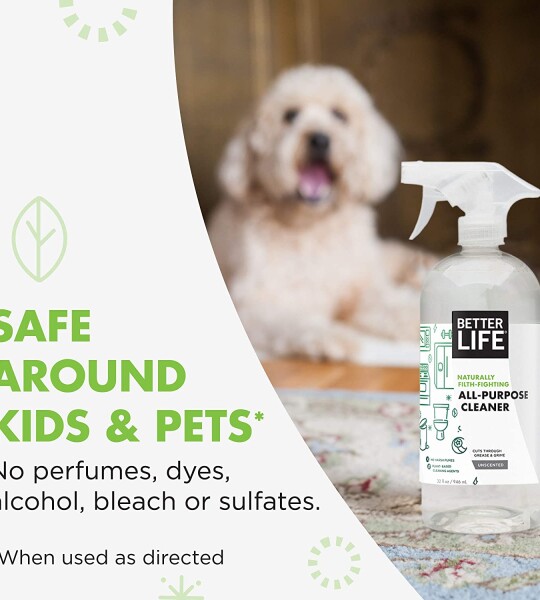 Better Life Natural All-Purpose Cleaner, Safe Around Kids & Pets, 32 Fl Oz (Pack of 2), 2409C