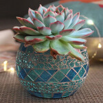 Handmade Romantic Glass Tealight Candle Holder for Party Decor