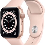 Apple Watch Series 6 (GPS, 40mm) - Gold Aluminum Case with Pink Sand Sport Band (Renewed)