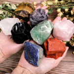 Large Natural Crystal Chakra Stones for Tumbled, Meditation & Reiki Crystal Healing