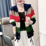 Women's Fashion All-Match Patchwork Knit Cardigan – Autumn Winter Casual Loose Hollow Out Button Sweaters Lady Y2K Tops.