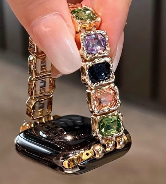 Elasticity Diamond Band for iWatch Ultra 10 9 8 7 6 5 SE 4 – Metal Women Strap for Apple Watch 38mm 40mm 41mm 42mm 45mm 46mm 49mm.