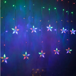 LED Deer Star Moon Curtain Light 220V 110V Christmas Garland String Fairy Lights Outdoor For Home Wedding Party New Year