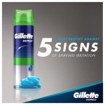 Gillette Series 3X Sensitive Shave Gel, 6 Count, 7oz Each, Hydrates, Protects and Soothes Sensitive Skin.