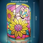 Kids NightLamp DIY Kit- Creative Arts and Crafts for Girls and Boys Ages 5 Years and up- Stained Glass lamp with Window