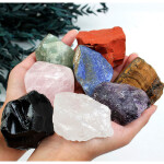 Large Natural Crystal Chakra Stones for Tumbled, Meditation & Reiki Crystal Healing