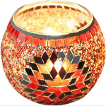 Handmade Romantic Glass Tealight Candle Holder for Party Decor