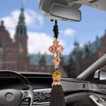 Car Pendant Crystal Diamond Jesus Cross Car Decoration