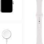 (Refurbished) Apple Watch Series 3 (GPS, 38MM) - Silver Aluminum Case with White Sport Band