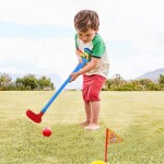 ORZIZRO Plastic Golf Clubs, Educational Golf Toys Sets for Toddlers Kids, Sturdy & Multi-Colored …