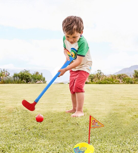 ORZIZRO Plastic Golf Clubs, Educational Golf Toys Sets for Toddlers Kids, Sturdy & Multi-Colored …