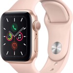 (Refurbished) Apple Watch Series 4 (GPS, 40MM) - Gold Aluminum Case with Pink Sand Sport Band