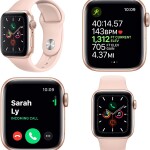 (Refurbished) Apple Watch Series 4 (GPS, 40MM) - Gold Aluminum Case with Pink Sand Sport Band