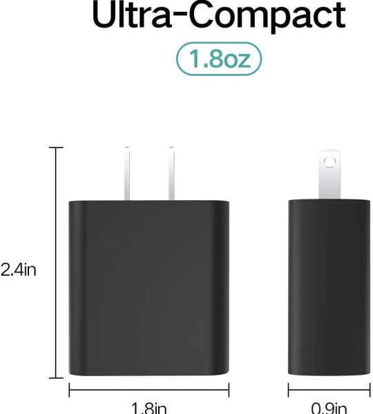 JDB QC 3.0 USB Wall Charger QC 3.0 Fast USB Wall Adapter Fast Charging Block Compatible with Wireless Charger iPhone,iP