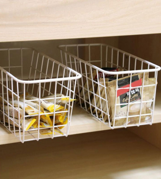 Wall-Mounted Iron Storage Basket