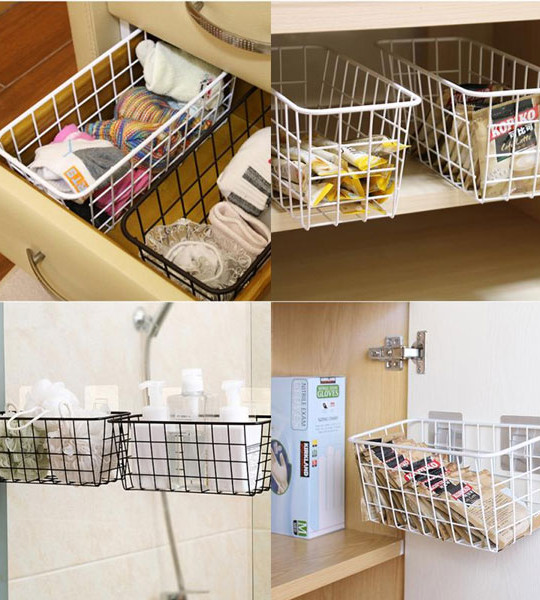 Wall-Mounted Iron Storage Basket