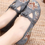 Cresfimix Mocasines Mujer Women Cute Black Light Weight Floral Ballet Shoes Lady Casual Buckle Strap Anti Skid Dance Sho