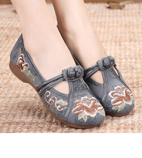 Cresfimix Mocasines Mujer Women Cute Black Light Weight Floral Ballet Shoes Lady Casual Buckle Strap Anti Skid Dance Sho