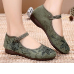 Cresfimix Mocasines Mujer Women Cute Black Light Weight Floral Ballet Shoes Lady Casual Buckle Strap Anti Skid Dance Sho