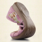 Cresfimix Mocasines Mujer Women Cute Black Light Weight Floral Ballet Shoes Lady Casual Buckle Strap Anti Skid Dance Sho