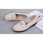 women flat loafers leather shoes