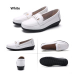 women flat loafers leather shoes