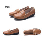 women flat loafers leather shoes