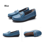 women flat loafers leather shoes