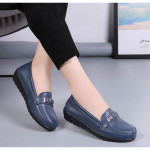 women flat loafers leather shoes