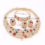 Women necklace for party wedding Boho crystal statement necklace with earrings