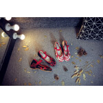 Womens Cotton Fabric Flat Shoes