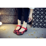 Womens Cotton Fabric Flat Shoes